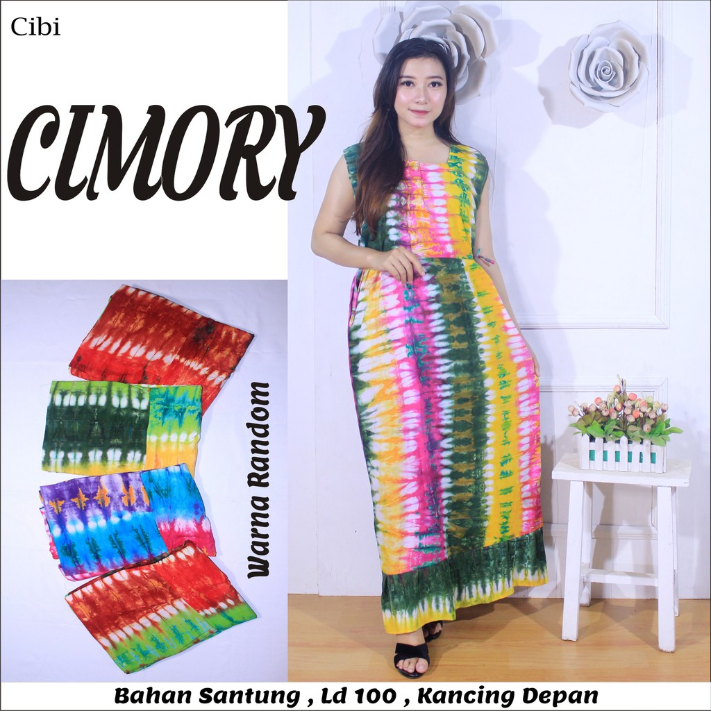  Daster  Cibi Cimory Motif Jumputan  Leher Kancing 