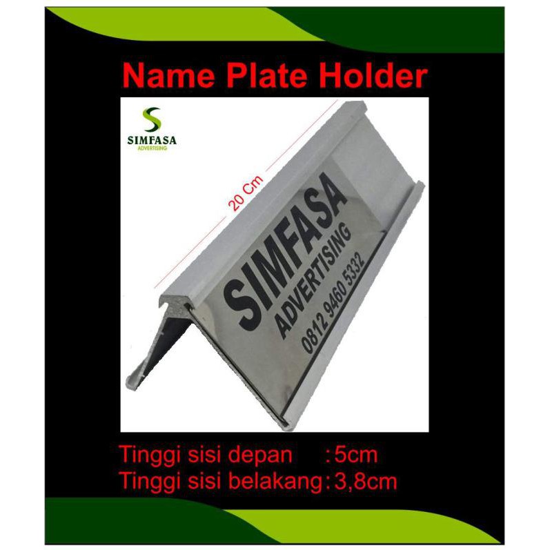 

✨BISA COD✨ Name Plate Holder | Name Desk | Nama Meja | Sign Holder - 2 Sisi