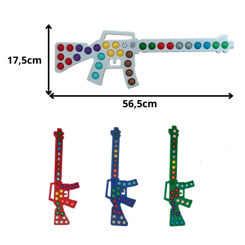 (MI) Mainan Pop It Simple Dimple Pedang Kapak Mainan Anak Senjata Terbaru-PISTOL FLASH MUSIK