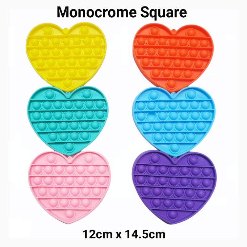 Mainan Popit Fidget Push it Pop it Mainan Trend Tiktok melatih sensor Motorik Anak-Mono Love