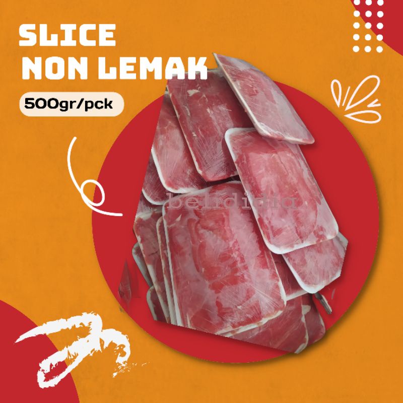 

BEEF SLICE NON LEMAK 500gr / BEEF SLICE SUKIYAKI