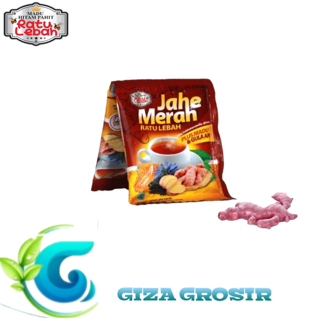 

PROMO!!!!Jahe Merah Super Ratu Lebah plus Madu dan Gula Aren[ Harga Per SACHET] Harga Grosir