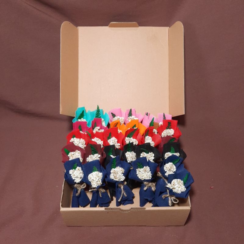 Mini Bouquet/Buket Kecil/Hiasan Hampers/Bunga Gift Box/Mini Bouquet Edelweis
