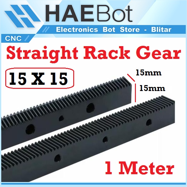 15x15mm Straight Tooth Rack Steel Gear Rack – 1.5 Mod, 15x15mm ...