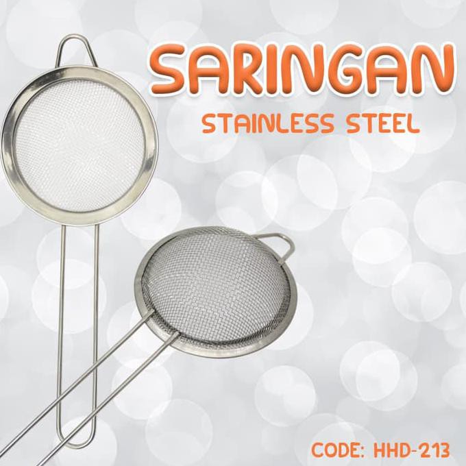 SARINGAN TEH MINYAK TEPUNG JUS STAINLESS STEEL (HHD-213)