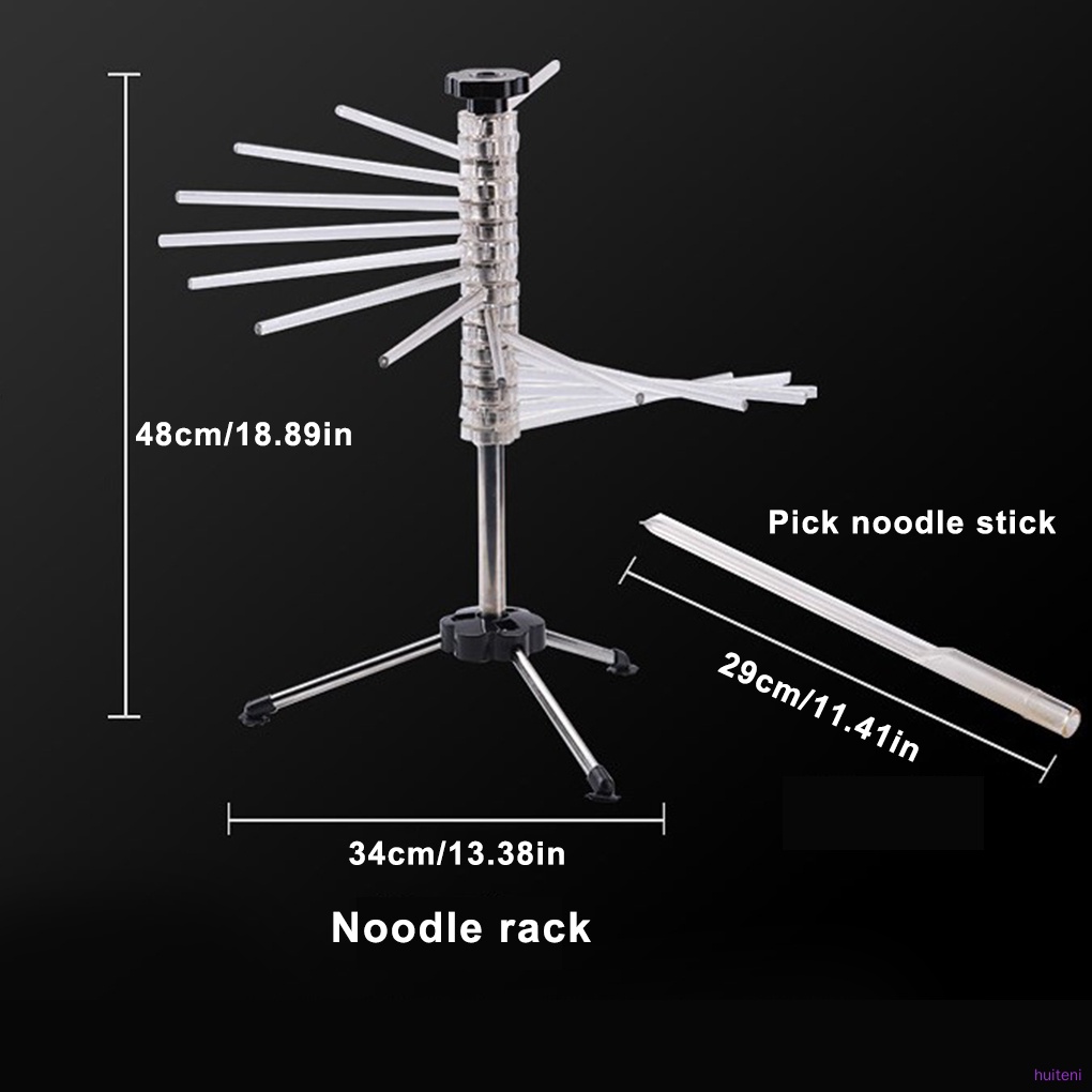 Rak Pengering Pasta / Mie Bahan Stainless Steel Model Lipat Dapat Diputar Untuk Dapur