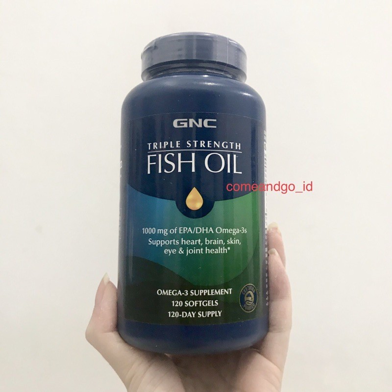 ORI GNC Triple Strength Fish Oil 1000mg 120's GNC Singapore EXP2023