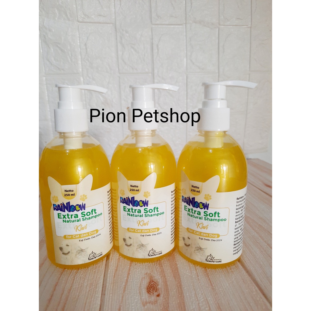 Rainbow Extra  Soft Natural Shampo For Cat and Dog 250ml Tutup Pump