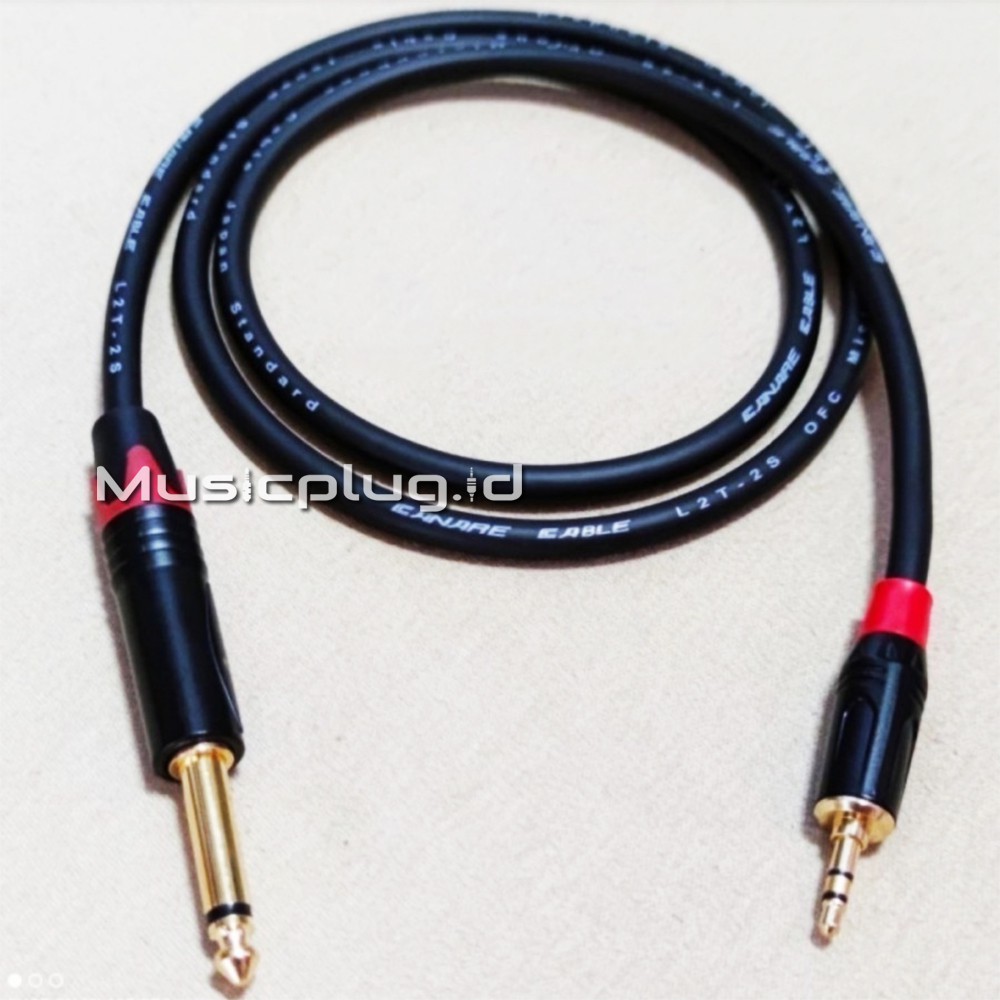 Kabel Audio Guitar Gitar Keyboard Bass Jack Jek Mini 3.5 / 3.5mm To Akai Akay 6.5 / 6.5mm  10M 10 Me