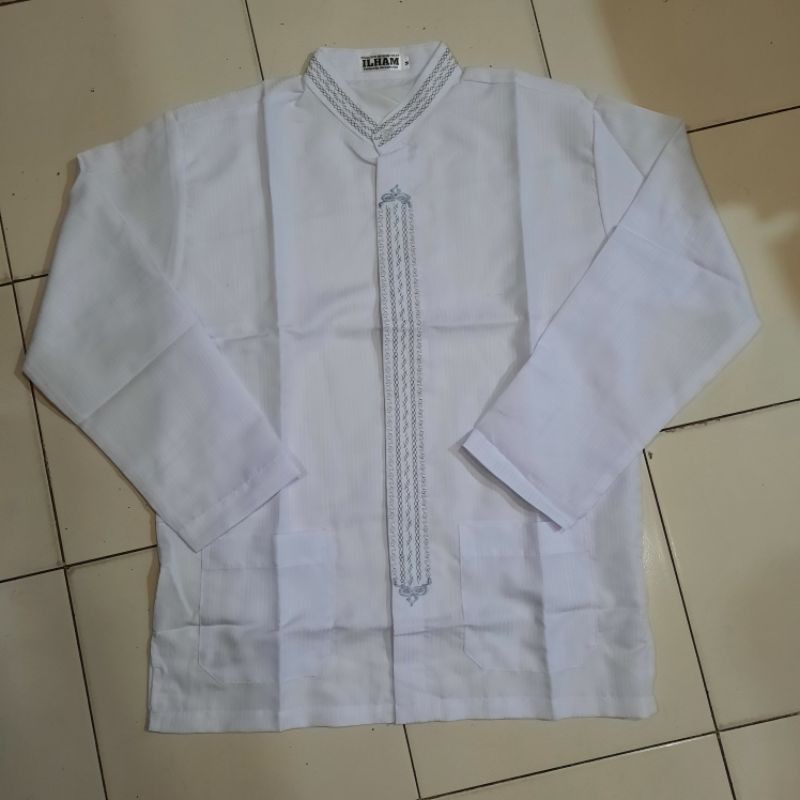 BAJU KOKO TAQWA DEWASA LENGAN PANJANG MURAHHHH-Putih