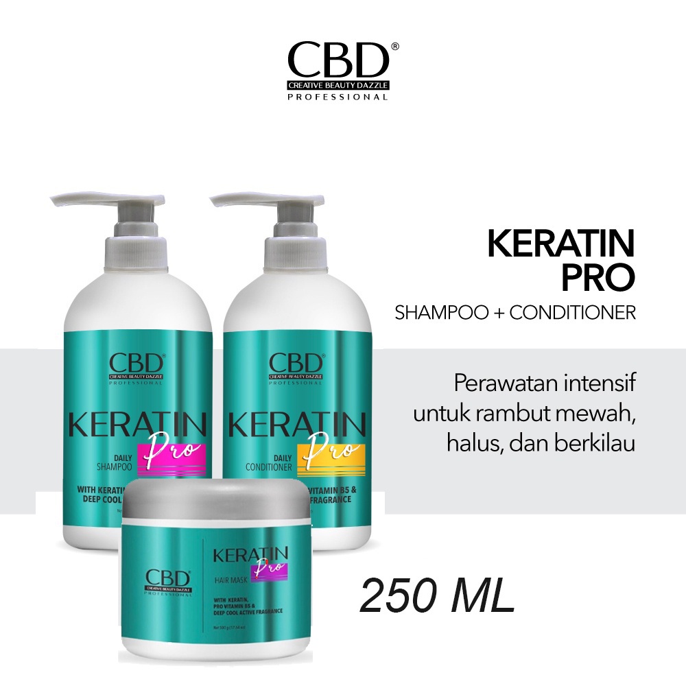 NEW CBD Keratin Pro Shampo/Condi 250ml / Keratin Masker Hair Mask 250ml