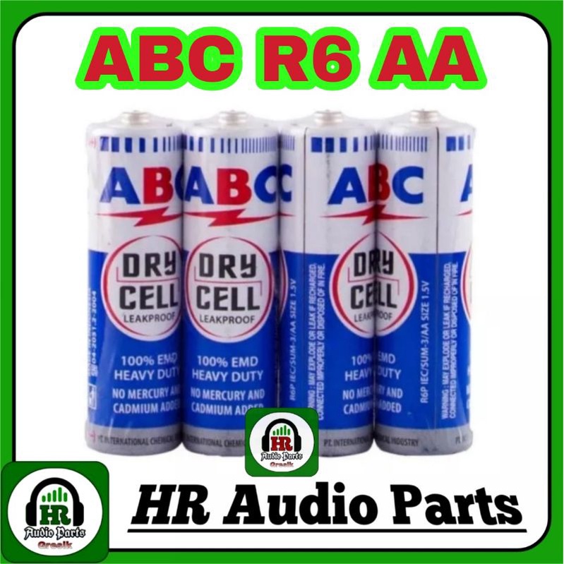 Baterai ABC Biru AA 1.5V Baterai Jam Dinding A2 DRY CELL Bateray Batu Batre