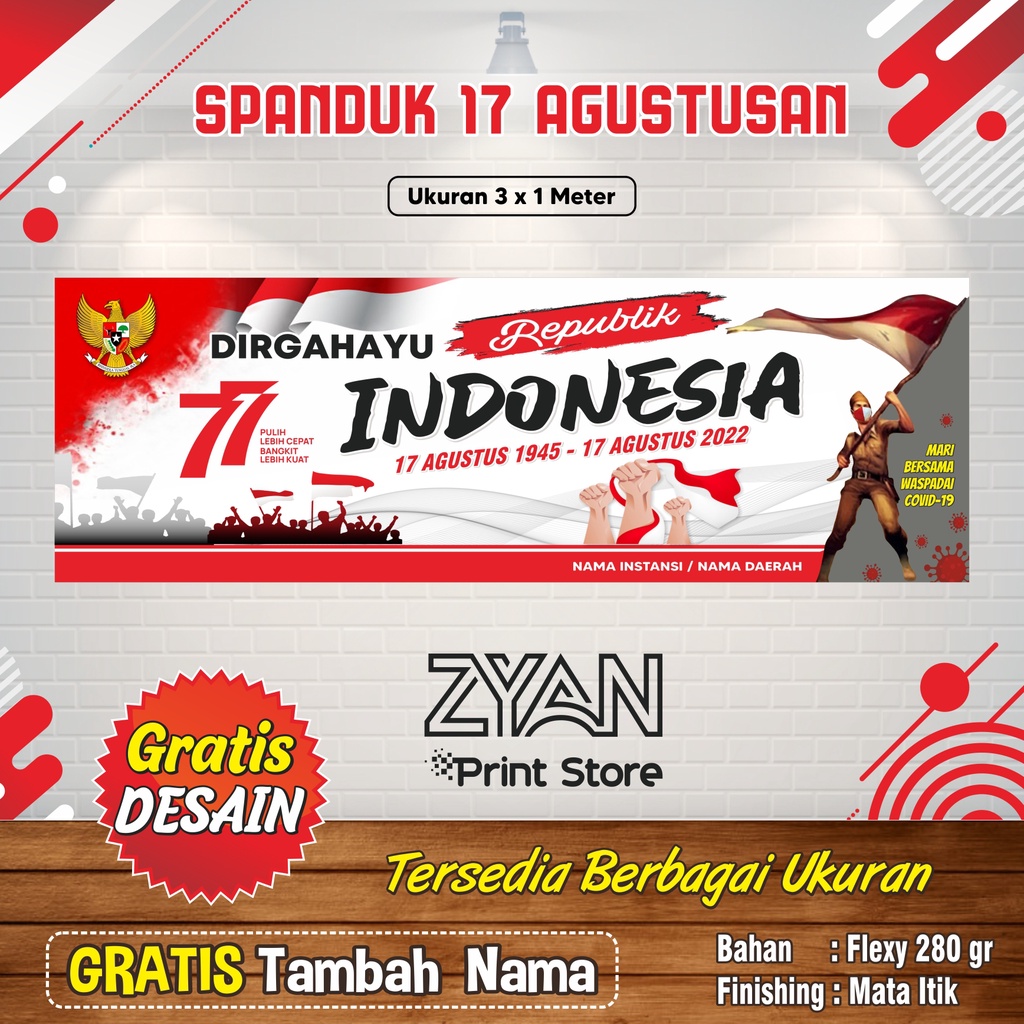 Banner 17 Agustusan, Spanduk Hut RI ke 77