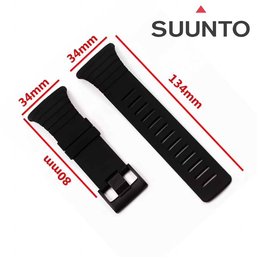 TALI JAM TANGAN RUBBER SUUNTO CORE ORIGINAL OEM BLACK. jos