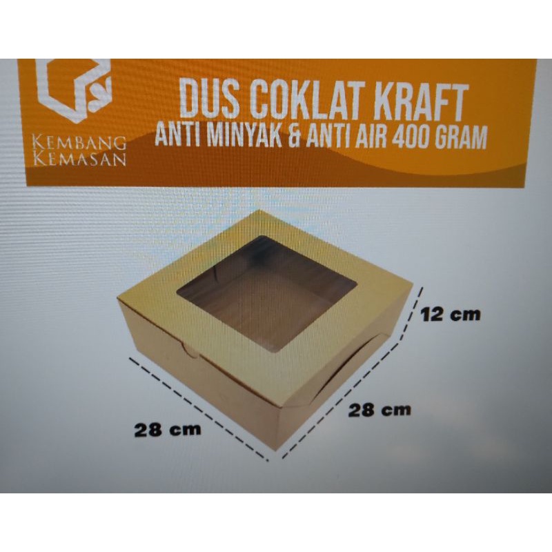 

10Pcs Dus Coklat Kraft 28x28x12