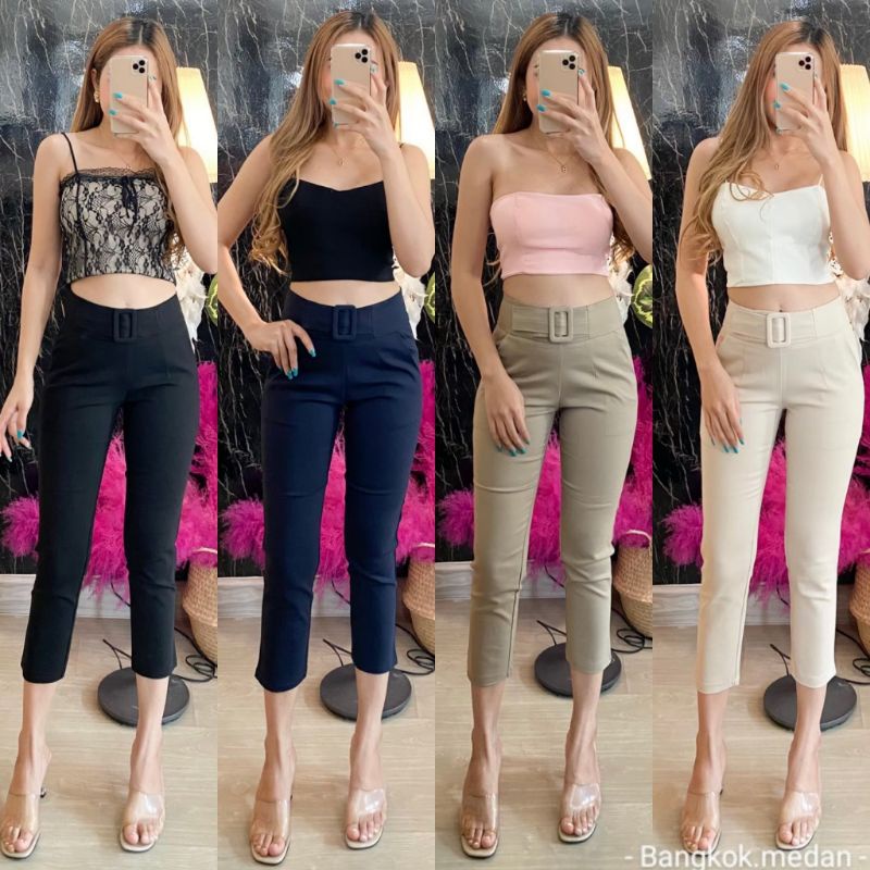 READY HW PANTS BELT 7/8 GONNA BESTSELLER MERK CHOKDEE CELANA WANITA FASHION MURAH BKK BANGKOK