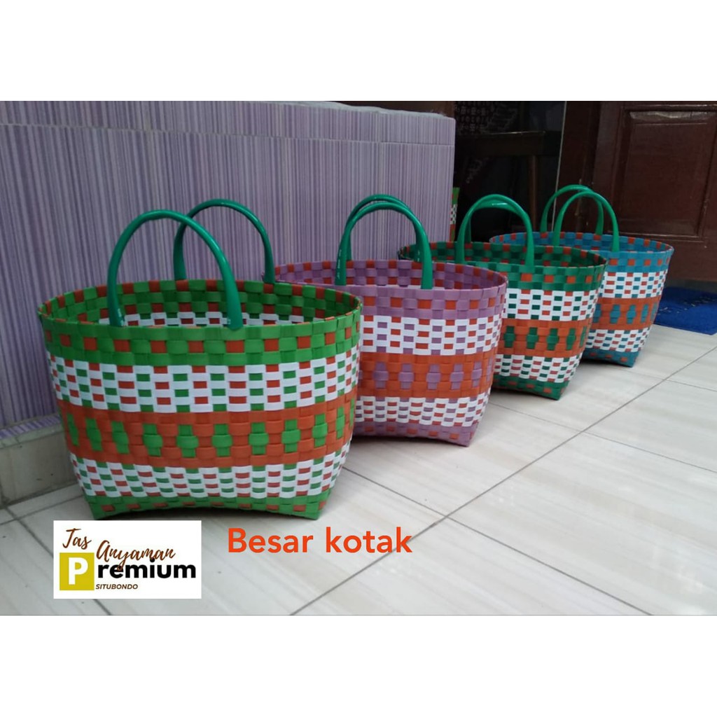 (Uk 5) Tas belanja/ Tas souvenir/ Tas Anyaman Premium Situbondo uk Besar