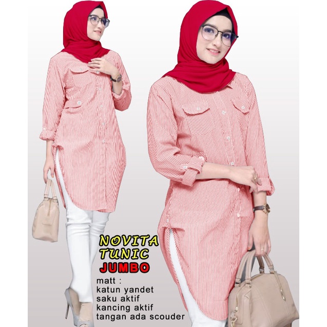 CTN Baju atasan Tunic NOVITA jumbo best seller