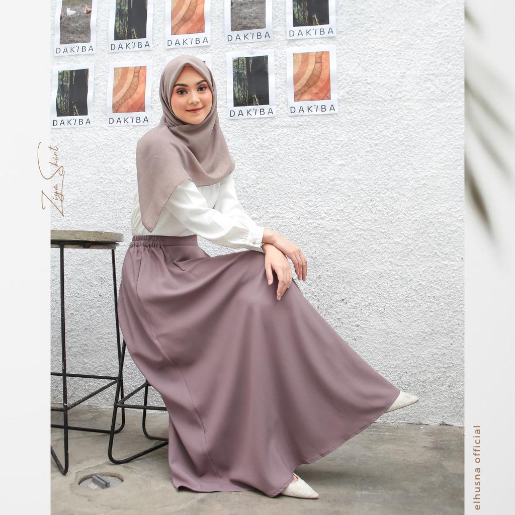 [𝐄𝐥𝐡𝐮𝐬𝐧𝐚] Ziya Skirt / rok circle / rok lebar / rok panjang / rok kerja / rok jumbo / rok A