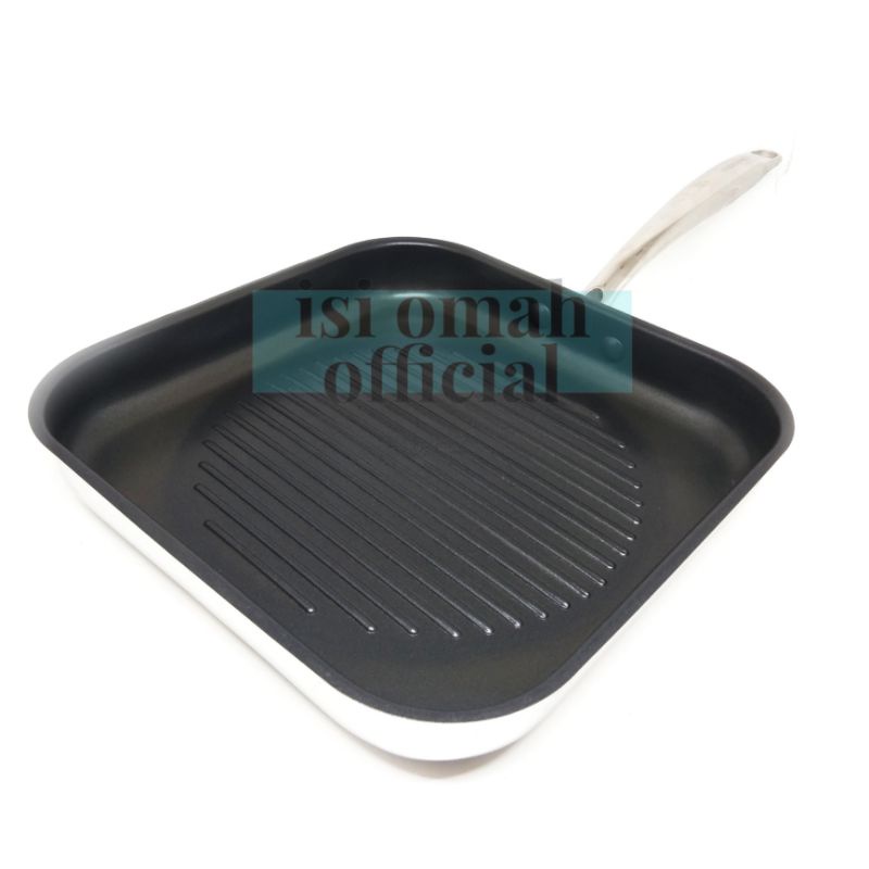 Wajan Panggang Keramik Ceramic Square Grill Pan Maxim 28 cm