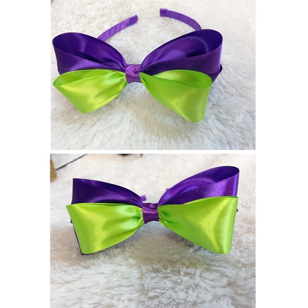 Bando pita satin mix colour / bando hijau ungu ( Toy Story ) Bugs - Disney