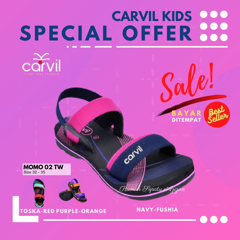 Carvil Momo 02 TW Sandal Sponge Anak Perempuan Carvil Original