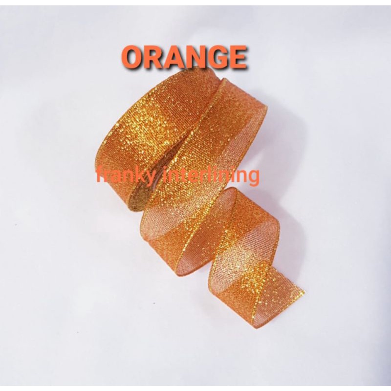 

Pita Gliter Metallic Lebar 2,5cm Per Roll Isi 18 meter