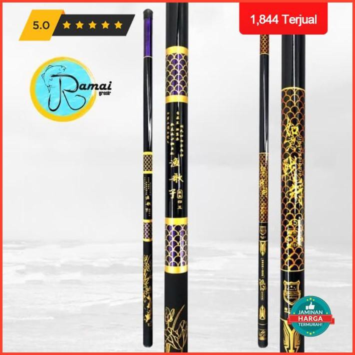 Alat Pancing Joran Tegek Kagawa Batik Carbon 360 Hard Action Free Ongkir