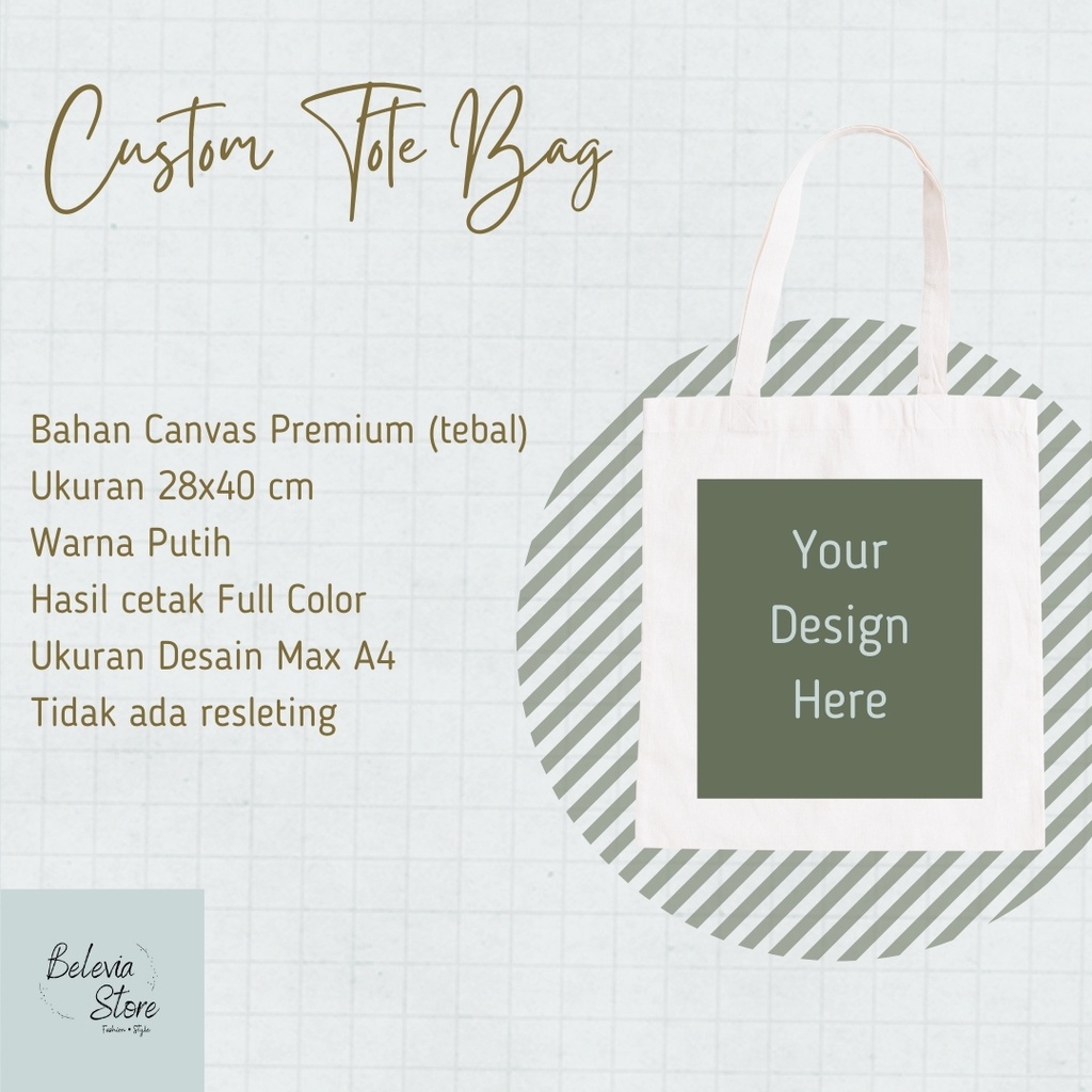 TOTE BAG CANVAS CUSTOM