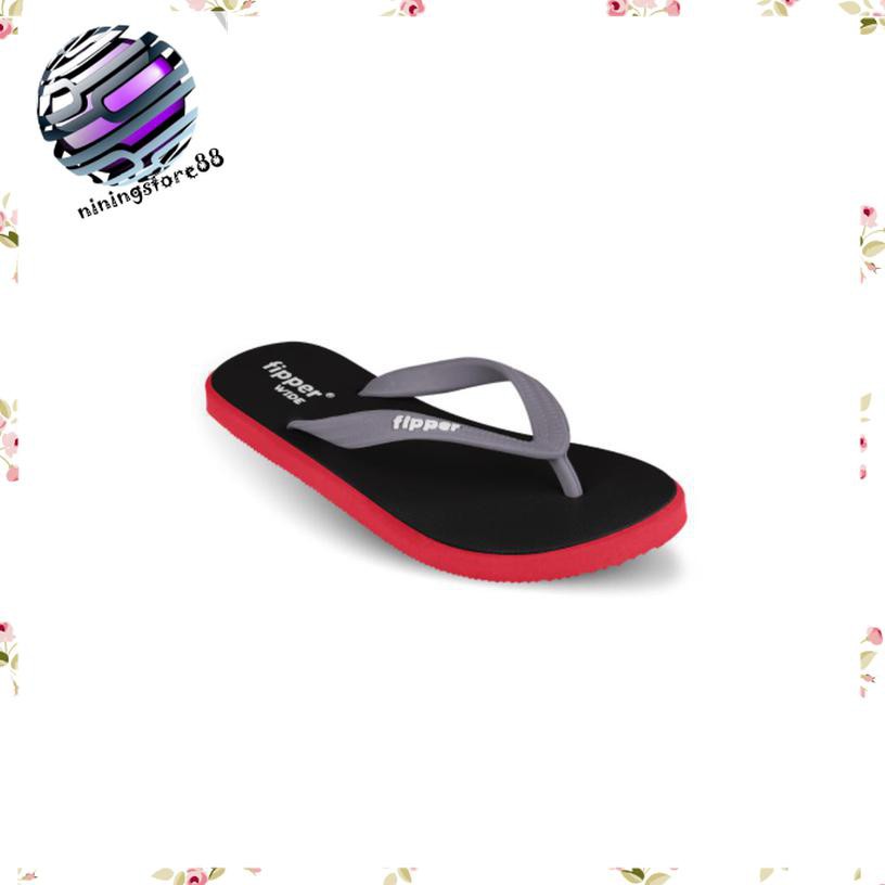 Sandal sendal pria Jepit Fipper Wide Black Red Grey ZX107