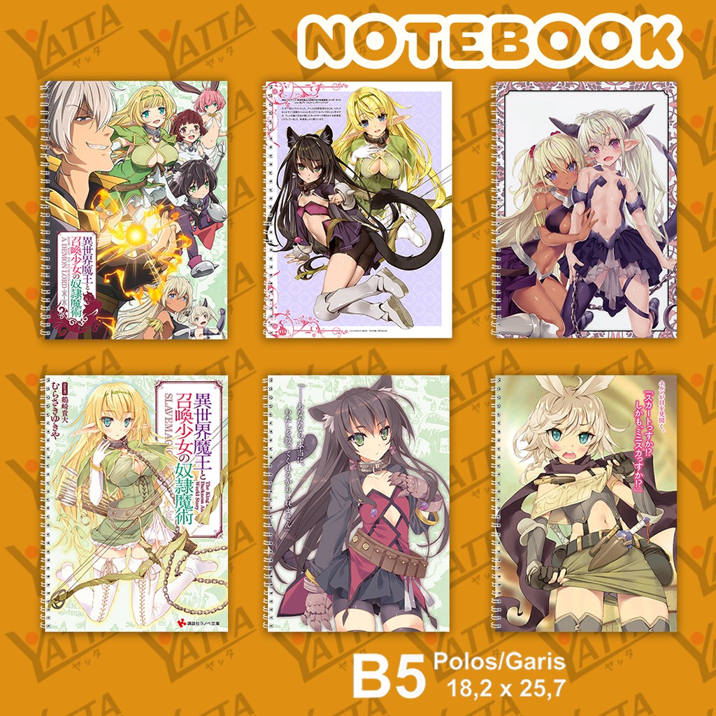 

Notebook Anime Isekai Maō / How Not to Summon a Demon LordUkuran B5 18,2 x 25,7 cm Garis atau Polos
