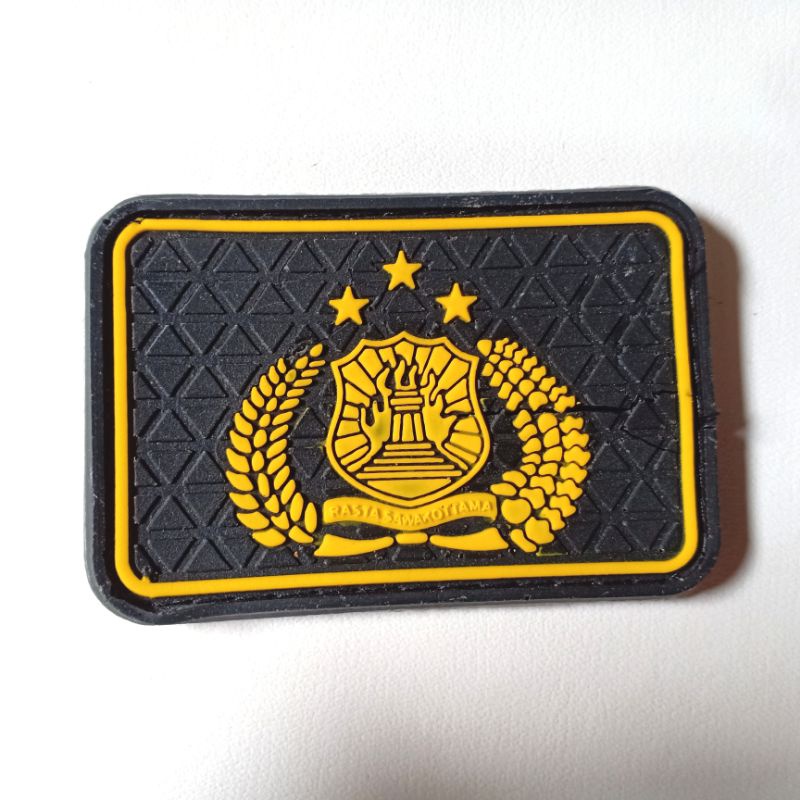 Patch Rubber Tribata Polisi Kuning