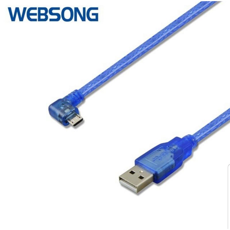 Kabel USB A Male to USB Micro B Male 30CM L ShapeHigh Quality WEBSONG