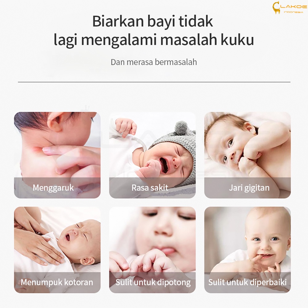 LAKOE Multifungsi Gunting Kuku Bayi set / Nail Trimmer bayi elektrik