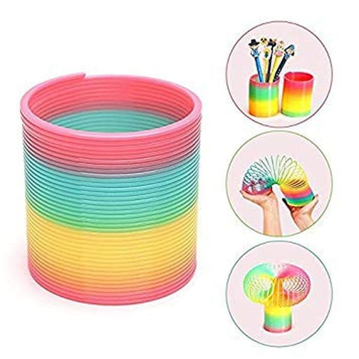 Rainbow Magic Spiral Spring Mainan Plastic Rainbow Spring / rainbow lampu spiral spring A1218-1 / T22-68 / T22-65