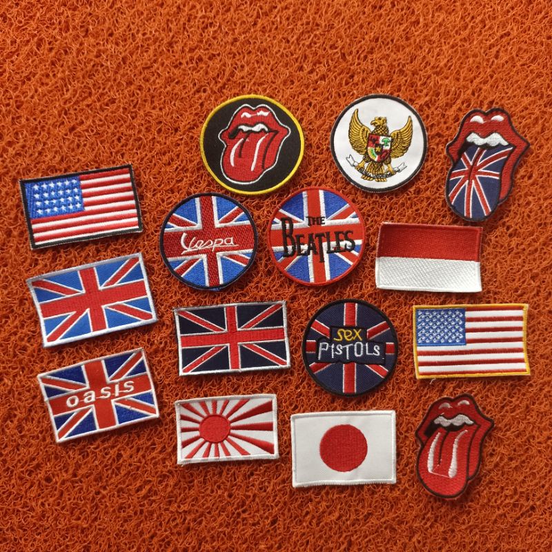 Patch bordir mini premium bendera dunia best quality