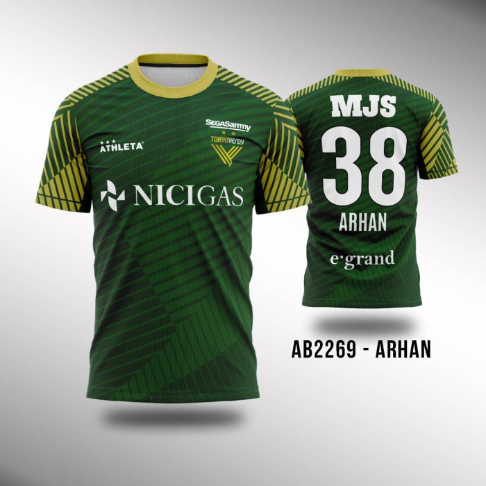Kaos Jersey Sepakbola Tokyo Verdy - Arhan - Hijau AB2269 Free Custom