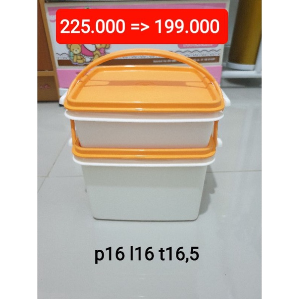 TUPPERWARE RANTANG SUSUN 2 LARGE DOUBLE DEEP
