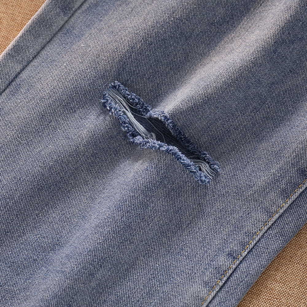 Highwaist Loose jeans Wanita Rawis Jeans Robek Jeans Celana(Ukuran jumbo)