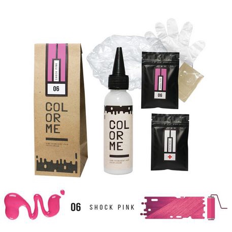 COLOR ME SHOCK PINK hair color cream cat pewarna rambut