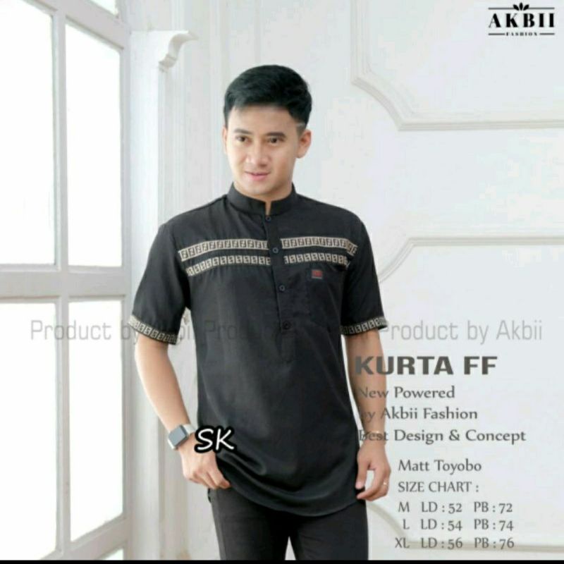 Baju Koko Kurta Lengan Pendek Baju Koko Fashion Muslim Pria Dewasa Terbaru Bahan Toyobo