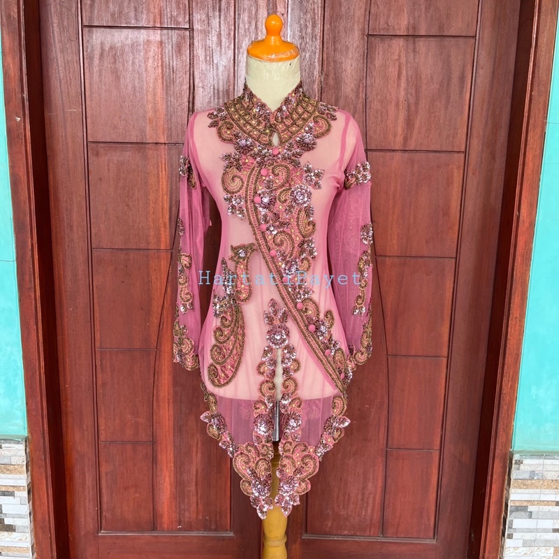 READY Kebaya Tangan Panjang Kancing Miring | Kebaya Wisuda | Kebaya Pagar Ayu | Kebaya Akad Nikah | Kebaya Full Payet | Kebaya Merak