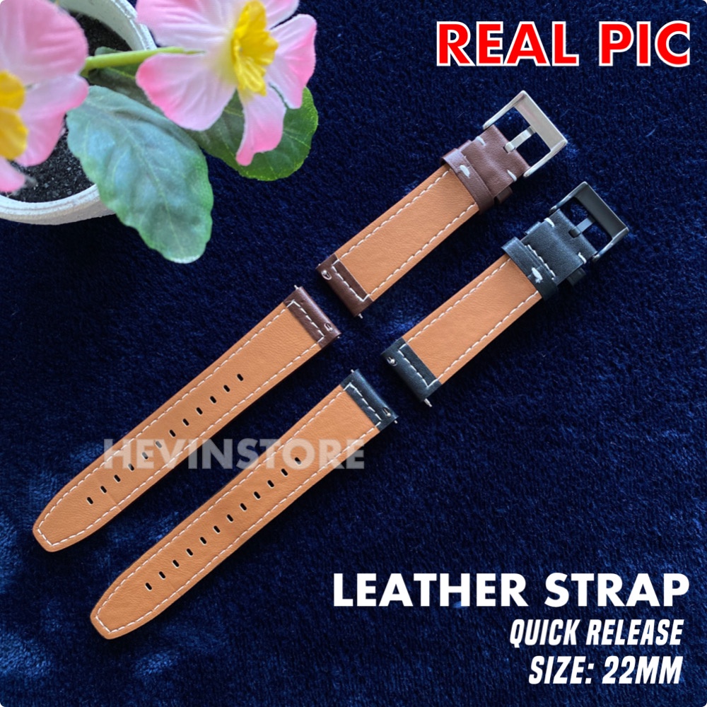 Leather Strap 22mm Quick Release Strap Watch Premium Quality