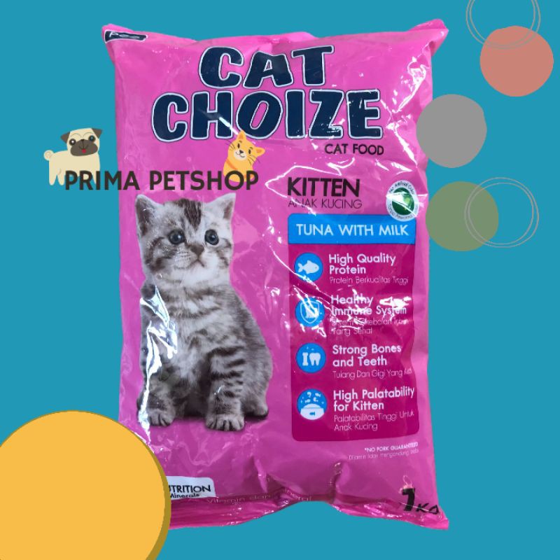 CAT CHOIZE KITTEN 1 KG TUNA WITH MILK / SALMON WITH MILK