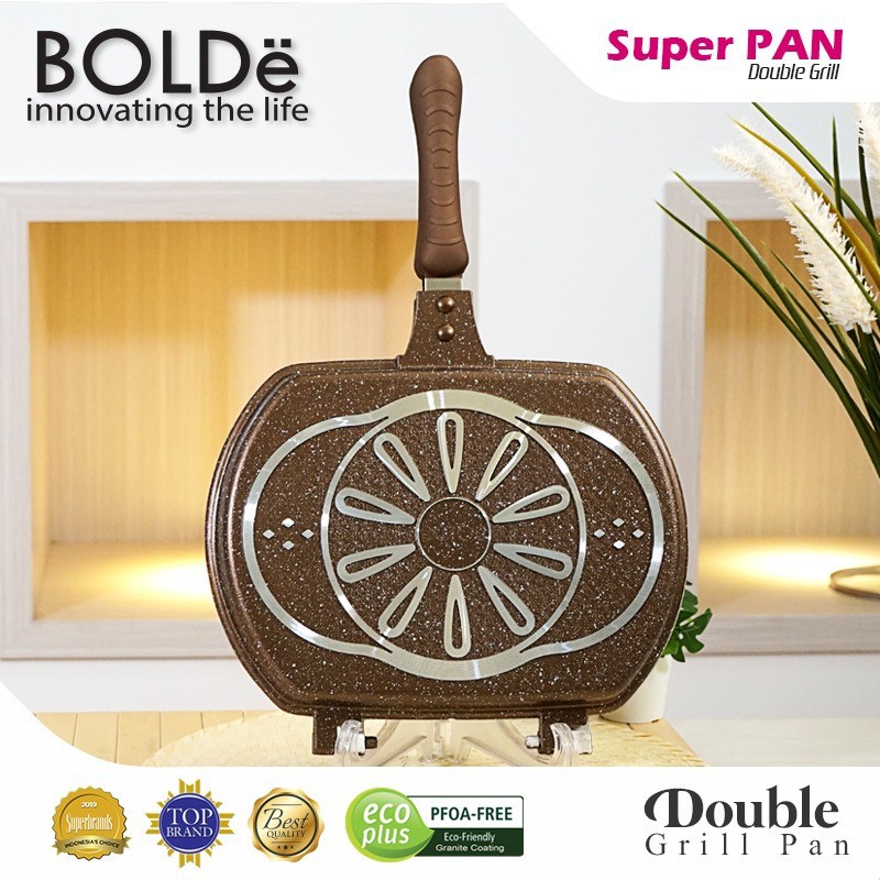 BOLDe SUPERPAN DOUBLE GRILL 30 CM - Wajan Dua Sisi Premium Quality