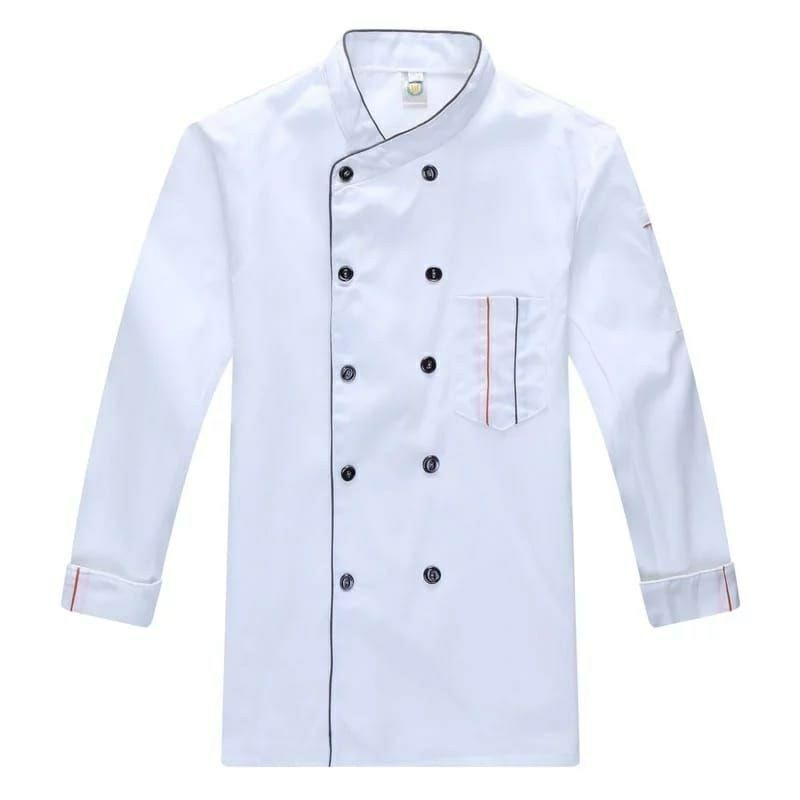 {COD✓} Seragam Baju chef kameja/jacket lengan panjang Import bahan American drill