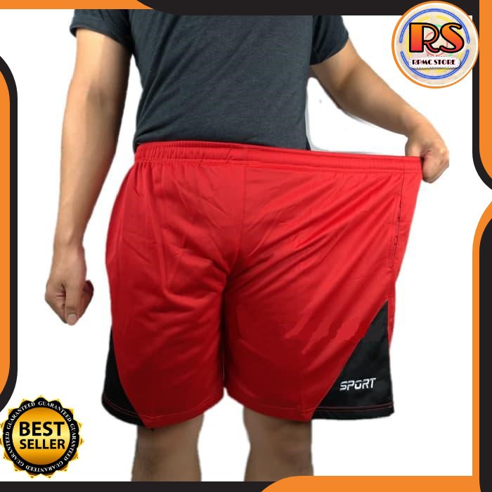 RS96 CELANA PENDEK COWOK SPORT JUMBO KEKINIAN CELANA BIG SIZE PRIA TRAINING MURAH KARET BIGSIZE