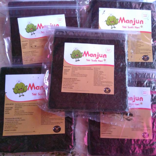 Nori Manjun 50s halal termurah rumput laut dried seaweed sushi nori gimbap