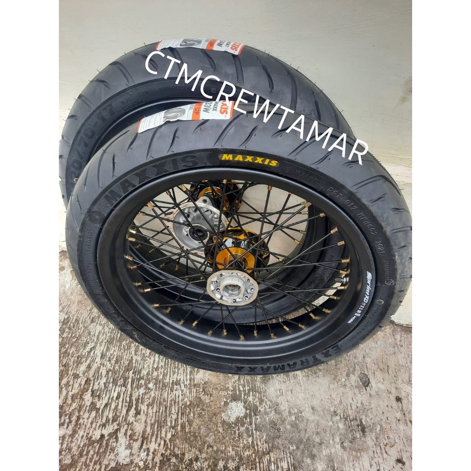 BAN SUPERMOTO KAWASAKI KLX 150 DTRACKER BAN LUAR MAXXIS RODA SUMO KLX D-TRACKER 150