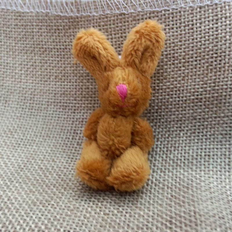 6cm Mini Cute Plush Toy Tiny Rabbit Bear Doll DIY Creative Pendant